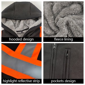 Vêtement de travail industriel à haute visibilité avec logo personnalisé, veste de travail d'hiver à haute visibilité, veste de sécurité réfléchissante pour les travailleurs - Product Image 5