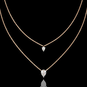 Collier en or jaune multi-couches de haute qualité, double couche, 10k, 14k, 18k, avec moissanite, vente flash - Product Image 5