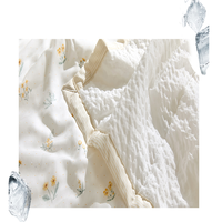 [Allerman] Farfe by Allerman Boni Ensemble de couette en modal rafraîchissant en tissu à carreaux Ensemble de literie en tissu à carreaux Toucher frais Taille Q