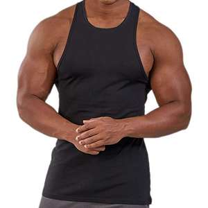 High Quality Cotton Sports <b>Muscle</b> Gym Tank Top Two Tone Sleeveless <b>Vest</b> for Men Custom Size XL-for Bodybuilding and Running - Product Image 1