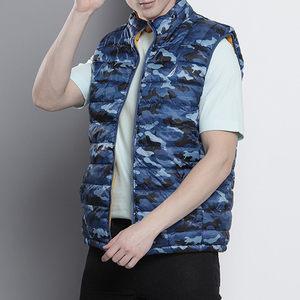 Veste à capuche matelassée sans manches style High Street pour hommes avec fermeture à glissière Service OEM disponible - Product Image 5