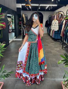Navarangi lehenga choli ผ้าฝ้ายหนัก lehenga choli ประเพณีอินเดียดู lehenga choli คอลเลกชัน - Product Image 5