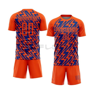 โรงงานผลิตโดยตรง ชุดฟุตบอลคุณภาพสูง ออกแบบตามสั่ง ชุดทีมฟุตบอลส่วนบุคคล พิมพ์ลายด้วยความร้อน 100% - Product Image 5