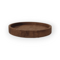 Plateau de service de luxe artisanal en bois de manguier antique, petit, de qualité alimentaire, avec porte-bougie chauffe-plat, pour décoration intérieure, mariage, Noël