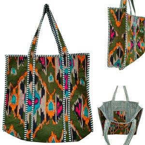 Womens Latest Printed <b>Shopping</b> <b>Bag</b> toiletary <b>bags</b> kantha <b>bags</b> kantha quilts - Product Image 1