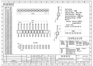 Proveedor de Vietnam Conector hembra de una sola fila de 2,54 MM Pasta horizontal SMT Conectores flexibles de una sola fila de plástico (FFC FPC) - Product Image 2