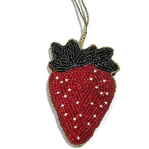 Adornos Navideños Zari Hechos a Mano de Lujo |   Decoraciones Festivas Bordadas para Colgar |   Regalos Artesanales Tradicionales de la India de Alta Calidad - Product Image 3