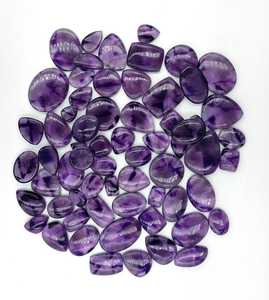 พลอยอะเมทิสต์ทรงหลังเบี้ยจากธรรมชาติแบบแฮนด์เมดสีม่วงดีไซน์แบบหลวมคอลเลกชันอัญมณีระดับพรีเมียม - Product Image 2
