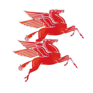 Letrero Metálico Personalizado con Diseño a Medida, Letrero Decorativo de Metal con Impresión de Placa Metálica, Letrero de Metal Mobil Gas Pegasus de 90X70 Pulgadas - Product Image 5