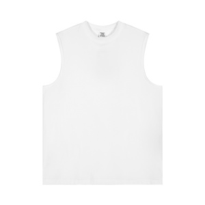 Camiseta sin Mangas para Hombre, Diseño Nuevo, Cuello Redondo, Lisa, de Alta Calidad, 100% Algodón, Holgada, Estilo Informal, Gruesa - Product Image 1