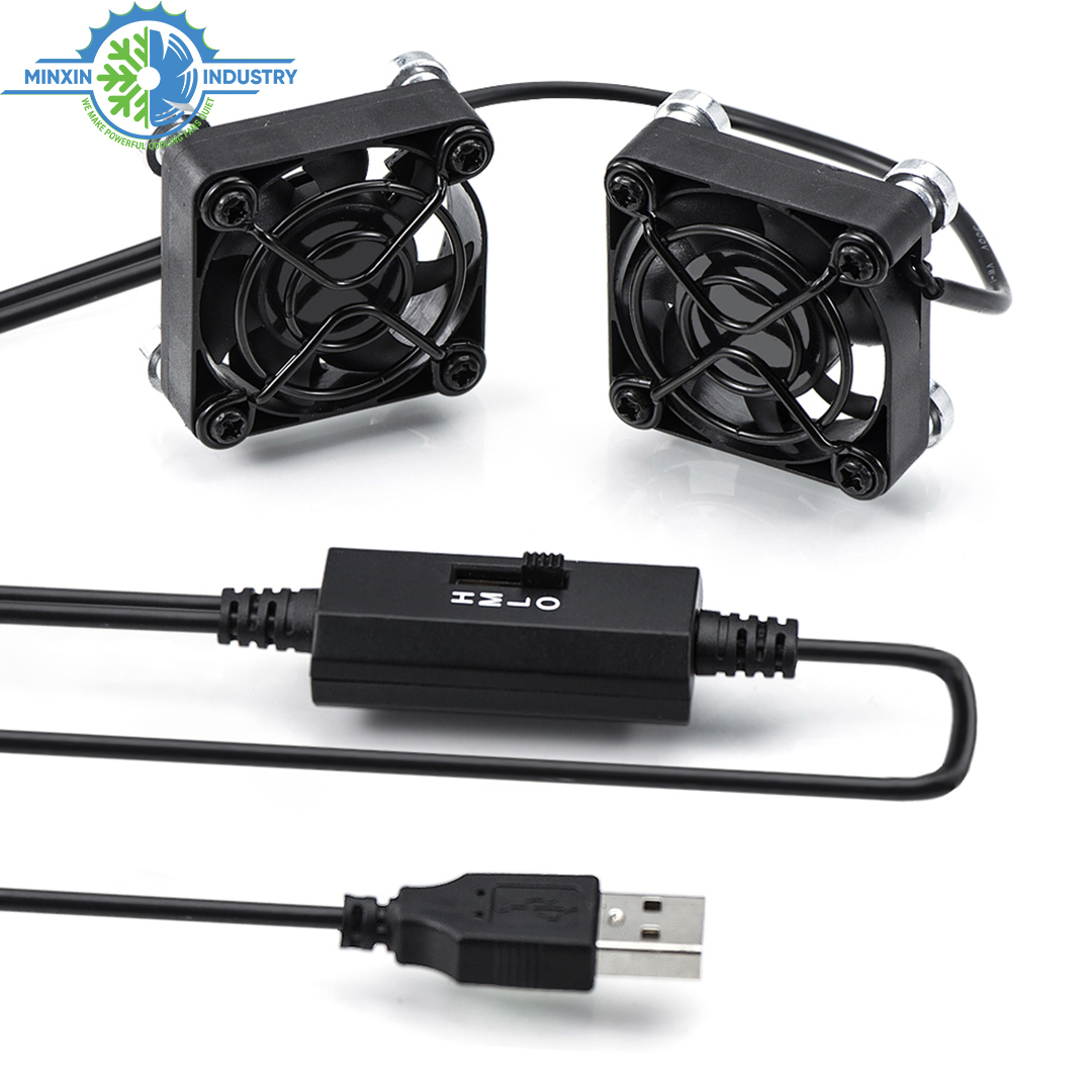 AC Infinity Dual 4010 40mm DC 5V Mini USB Fan - Silent & Efficient