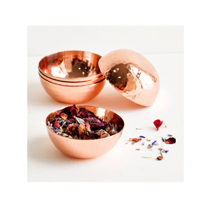 Cuenco de servidor de ensalada de comida de cobre martillado de diseño Cuenco de cobre de diseño admirable con calidad superior - Product Image 1