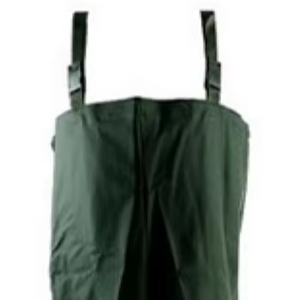 Cuissardes en PVC imperméables avec bottes, vert armée, poche discrète, genoux renforcés, sangles réglables, tissu durable, vente en gros - Product Image 1