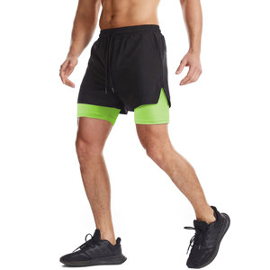 กางเกงขาสั้นเล่นกีฬาแห้งเร็วมีกระเป๋าซิปมีห่วงใส่ผ้าขนหนูซับในสำหรับออกกำลังกายแบบลำลองไซส์ใหญ่พิเศษโลโก้ออกแบบได้ตามต้องการ - Product Image 6