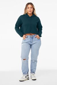 Hot Design Casual Rhinestones Embroidered RAW Hem Cropped Hoodie Sportswear Hoodie for Women <b>Pullover</b> <b>Jumper</b> Sweatshirts Hoodies - Product Image 4