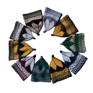 Gorro de Oración Musulmán para Hombre, 100% Algodón, Suave, Transpirable, de Punto, Diseño Decorativo, Logotipo Personalizado, Uso Cómodo, 52-54 cm de Diámetro - Product Image 1
