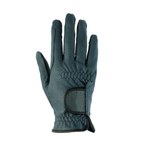 Brown Genuine Leather Riding Gloves Full Finger Embossed Equestrian Adjustable Cuff Competition Training Gear Driving <b>Cycling</b> - Product Image 6