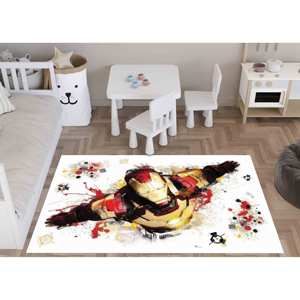 Tapis imprimé Marvel Iron Man, tapis de bain décoratif épais pour enfants, tapis doux à poils longs - Product Image 4