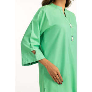 Ensemble Coordonné Teint Dobby IPST-55042 pour Femme – Ensemble Décontracté Deux Pièces en Crêpe XS/XS pour Printemps/Été avec Pantalon à Trois-Quarts - Product Image 4