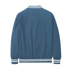 Venta al por mayor diseñado de moda de color sólido ligero cómodo activo completo cremallera chaqueta de ajuste regular de nylon Spandex chaqueta para los hombres - Product Image 6
