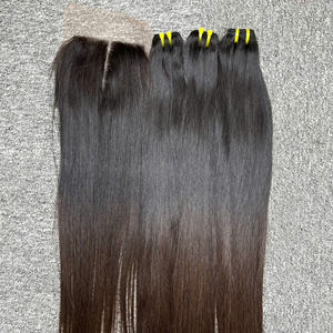 Extensiones de cabello Remy virgen crudo de alta calidad 100% Vietnam punta marrón hueso recto chino extensiones de cabello tejido máquina Doble - Product Image 3