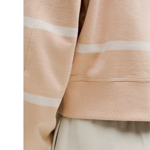 Sudaderas y Hoodies de Algodón y Spandex de Manga Larga con Cuello Redondo para Mujer, Estilo Formal e Informal, Venta al Por Mayor, Sudaderas Clásicas a Rayas para Mujer - Product Image 4