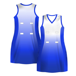 Low MOQ Custom Team School a Line Dress Sublimation Sexy Gradient Yellow Netball Dress - Product Image 3