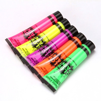 10ml Fournitures de peinture corporelle Tube de peinture pour le visage UV Lueur liquide dans l'obscurité Peinture pour le visage Peinture pour le corps Peinture fluorescente pour Halloween