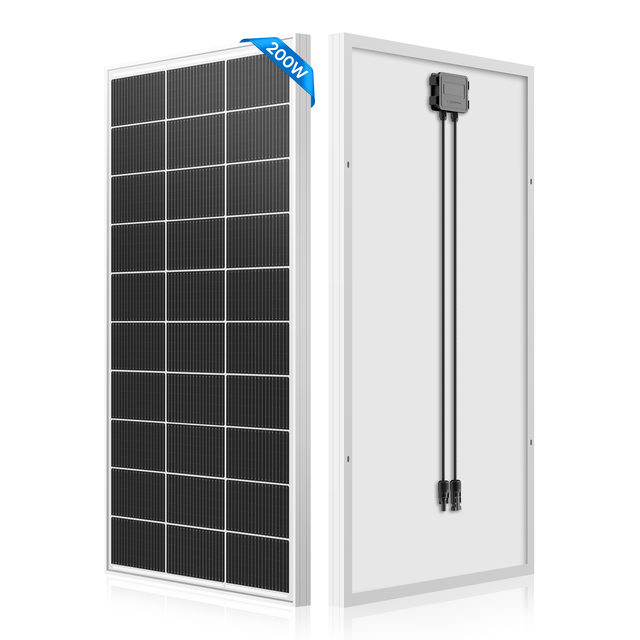 Mono 18V/32V 100W/200W N-Type Rigid Waterproof Monocrystalline PV Thin Film Solar Panel 22% Efficiency for Camping Home RV Use