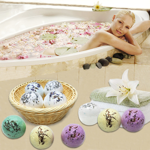 Handgemachte Salz-Badebombe Sprudelball Spa Dusche Angebot Badebomben-Schmuck mit Logo Bio Gemischte Farben Badebomben-Set - Product Image 3