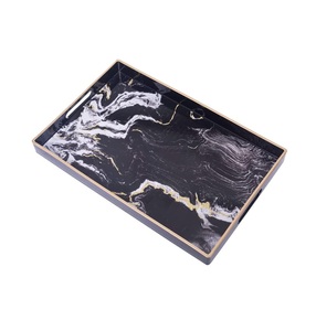 Aujourd'hui Vente Chaude Produit Marbre Plateaux De Service Bijoux Personnalisés Vanité Plateaux Décoratifs Décor À La Maison Salle De Bains Alimentaire - Product Image 1