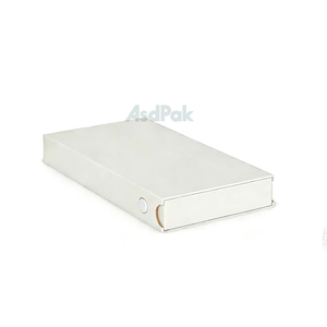 145mm Slim CR <b>Black</b> White Cardboard Case Press Button Pre Packaging Roll <b>Box</b> Waterproof Eco-Friendly Art Paper - Product Image 5