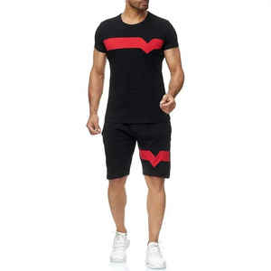 Vente en gros de t-shirts shorts deux pièces personnalisés de haute qualité, ensemble d'été décontracté, vêtements 2 pièces pour hommes, ensemble de t-shirts courts - Product Image 3