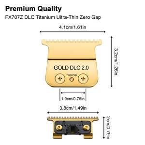 3 Cuchillas de Repuesto de Acero Inoxidable Compatibles con DLC 2.0 para Recortadora Gold 2.0, Paquete de 3 - Product Image 2