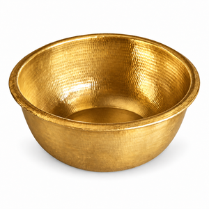 Bol à pédicure en cuivre doré Divris, produit artisanal, idéal pour les salons de manucure - Product Image 1