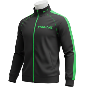 Chaqueta deportiva para hombre Strivone Premium | Top de entrenamiento con cremallera negra y Verde | Diseño atlético de gimnasio y ropa informal 2025 - Product Image 2