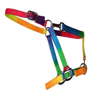 Cabestro para Caballo Arcoíris de Alta Calidad, Ajustable, de Nailon, PVC y Cuero, Producto de Fabricantes al por Mayor, Gran Venta - Product Image 2