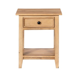Mesita de noche clásica moderna de 1 cajón, muebles de almacenamiento de madera con estilo para dormitorio y comedor para decoración de apartamentos - Product Image 4