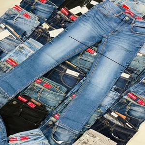 Pantalones Vaqueros de Mezclilla Lavada de Algodón de Alta Calidad para Hombre, Diseño Apilado, Corte Recto, Estilo Hip Hop, con Botones - Product Image 1