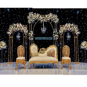 ซุ้มโลหะสำหรับตกแต่งงานแต่งงานที่สวยงามอุปกรณ์เสริมซุ้มโลหะสีทองสำหรับตกแต่งงานแต่งงาน - Product Image 1