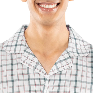 Vêtements de détente boutonnés respirants en fibre de bambou pyjama à manches longues pour hommes ensemble de vêtements de nuit classiques Couple - Product Image 4