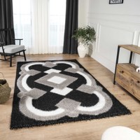 Amerikanischer Shaggy Moderner Gewebter Dicker Teppich Beste Qualität Puzzle-Teppich Waschbar Wendbar Für Zuhause Maschinengefertigt Polyester Seide