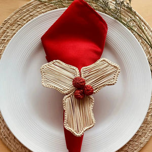 ห่วงรัดผ้าเช็ดปากทำจากหวายโบราณสำหรับโอกาสพิเศษการตกแต่งโต๊ะรับประทานอาหารของตกแต่งรีสอร์ทบ้านปาร์ตี้ที่มีสไตล์จากอินเดีย - Product Image 1