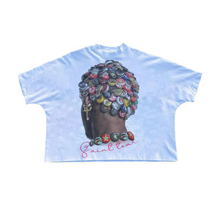 Vente en gros T-shirt délavé à l'acide pour hommes Streetwear Microfibre Hip Hop Stone 100% coton T-shirts avec logo T-shirt délavé à l'acide - Product Image 2