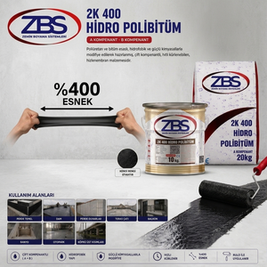 Peinture imperméable flexible en polyuréthane ZBS 2K 400 Hydro Polybitumen-400% pour fondations et murs-rideaux - Product Image 5