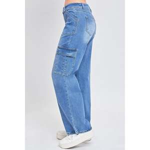 High Quality Custom <b>Cargo</b> <b>Pants</b> <b>Women</b> Casual Baggy Wide <b>Leg</b> Multi Pockets Denim Jeans Cotton Loose <b>Straight</b> <b>Women's</b> <b>Pants</b> - Product Image 1