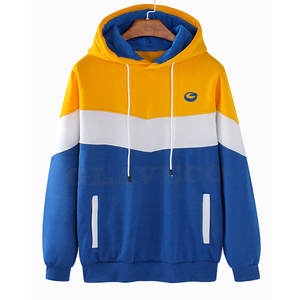Sudadera con capucha de gran tamaño para hombre, ropa de calle de invierno con patrón sólido y cuello con capucha en contraste de color - Product Image 1