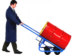 Heavy Duty 4-Wheel <b>Drum</b> Truck for 30 and 55 Gallon Steel, <b>Plastic</b> and Fiber <b>Drums</b>, 1000 lb Manual Handling Cart - Product Image 1