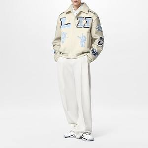 Chaqueta de Béisbol al Por Mayor con Logo Personalizado Forro Acolchado de Algodón Adicional Manga de Cuero y Lana Chaqueta de Invierno - Product Image 5