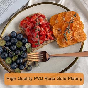 Wholesale Custom Luxury Metal Rose Gold <b>Fork</b> For Restaurant Wedding Hotel Home Table - Product Image 4